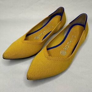Rothy’s The Point Knit Flat Marigold Yellow Women’s Size 6
